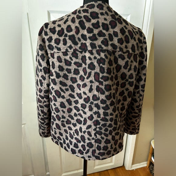 LOFT leopard print coat jacket M - Picture 4 of 4